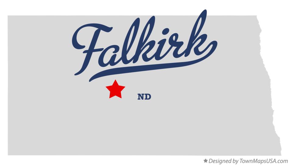Map of Falkirk North Dakota ND