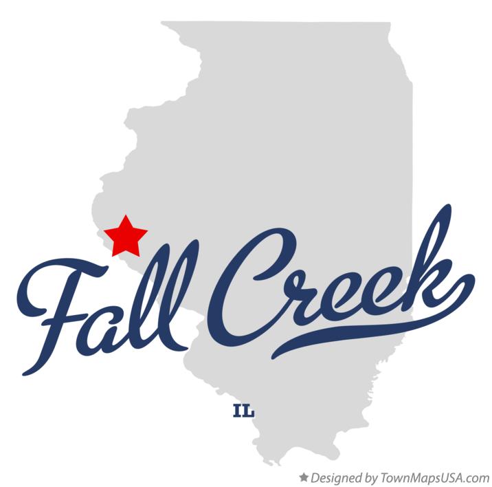 Map of Fall Creek Illinois IL
