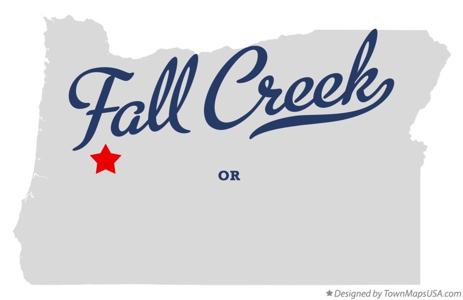 Map of Fall Creek Oregon OR