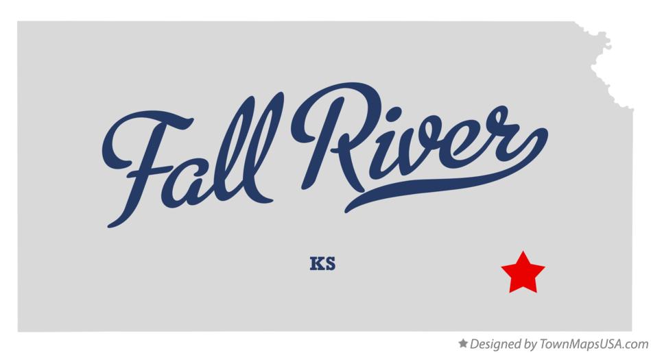 Map of Fall River Kansas KS