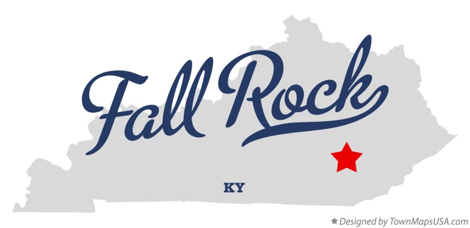 Map of Fall Rock Kentucky KY