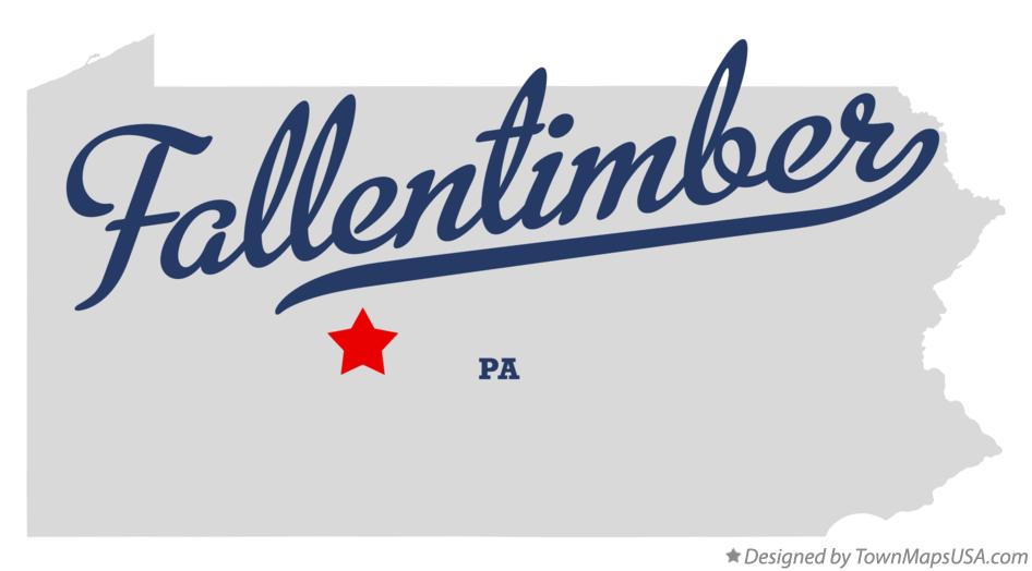 Map of Fallentimber Pennsylvania PA