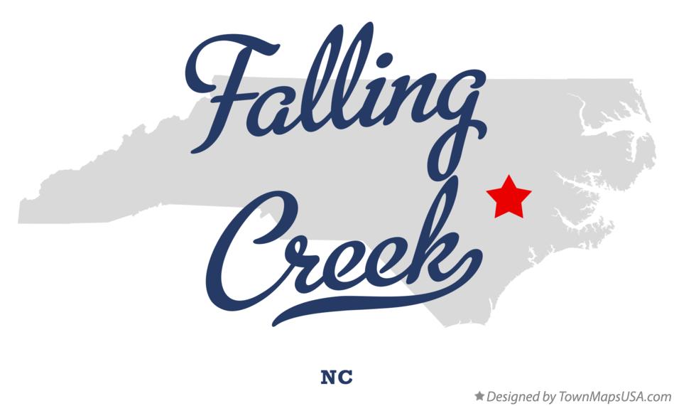 Map of Falling Creek North Carolina NC