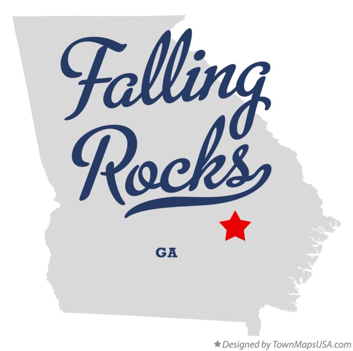 Map of Falling Rocks Georgia GA