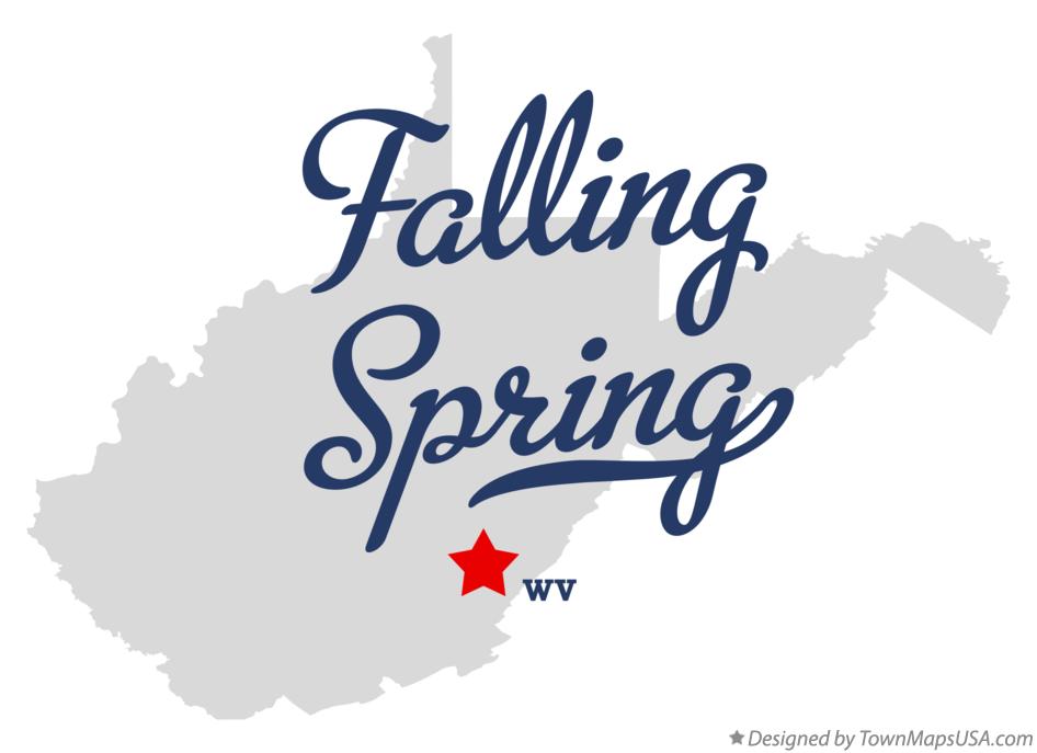 Map of Falling Spring West Virginia WV