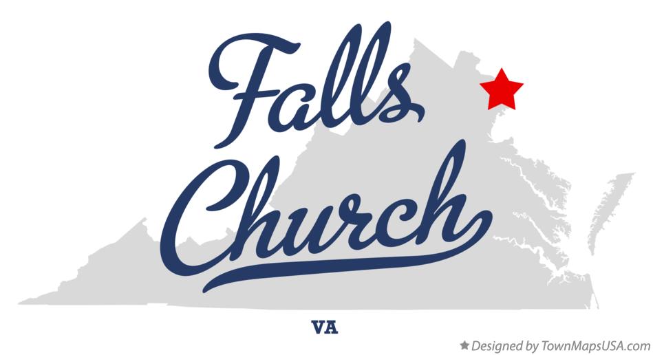 Map of Falls Church Virginia VA