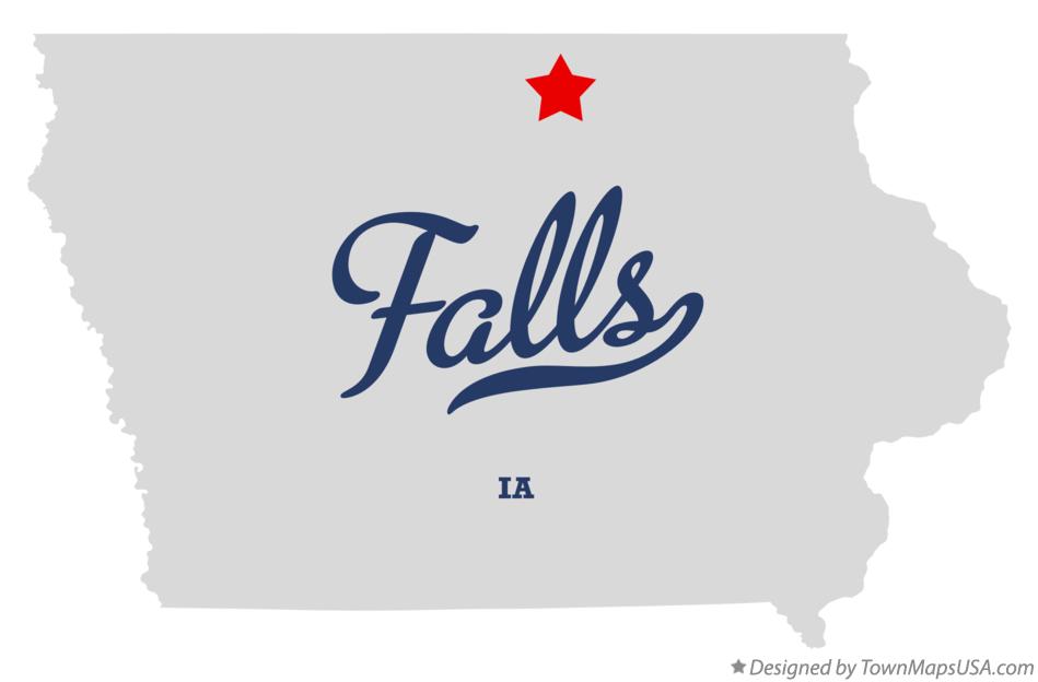 Map of Falls Iowa IA