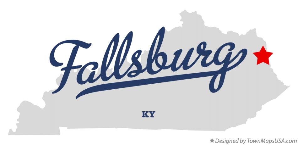 Map of Fallsburg Kentucky KY