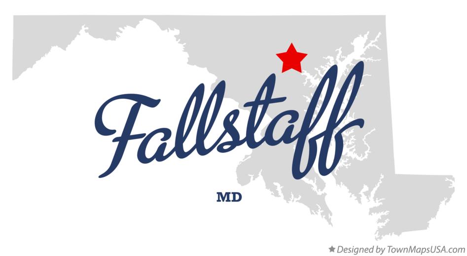 Map of Fallstaff Maryland MD