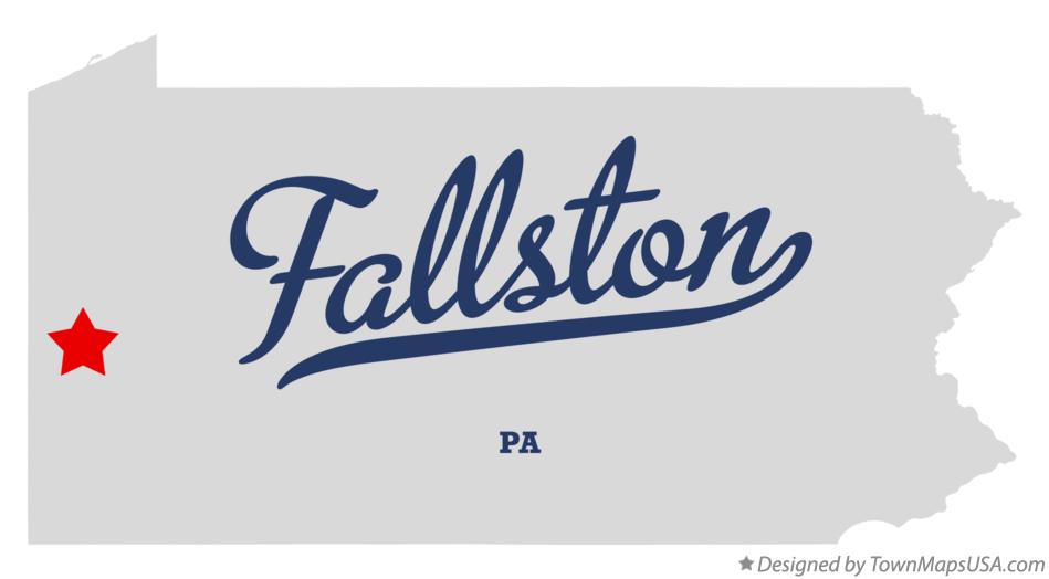 Map of Fallston Pennsylvania PA