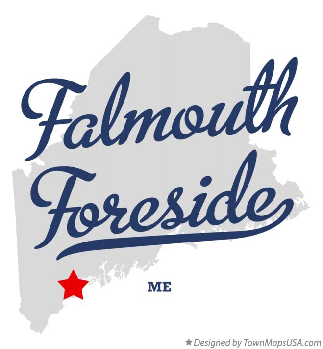 Map of Falmouth Foreside Maine ME