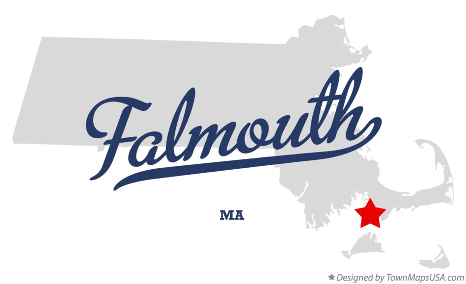 Map of Falmouth Massachusetts MA