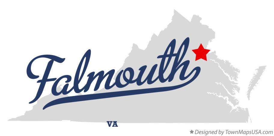 Map of Falmouth Virginia VA