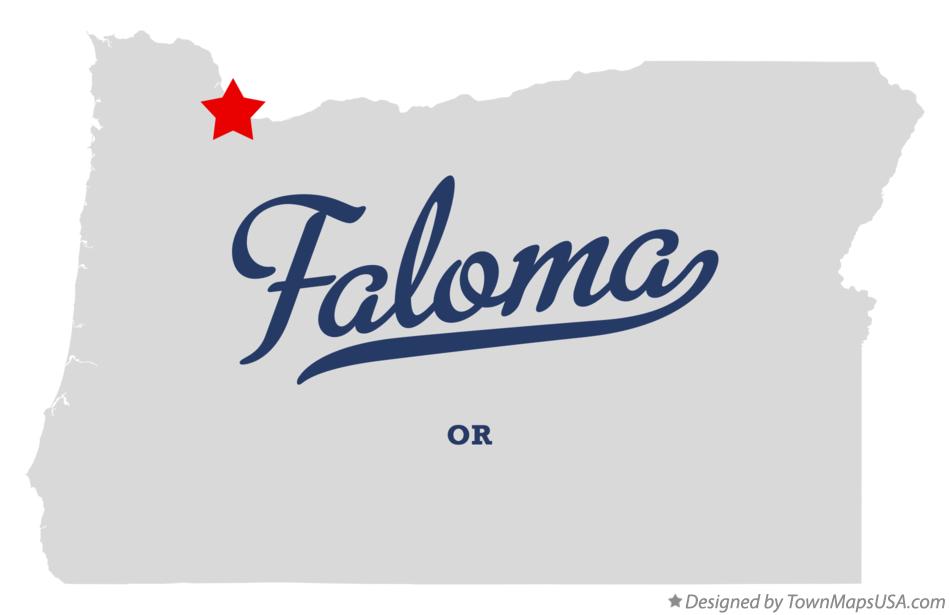 Map of Faloma Oregon OR