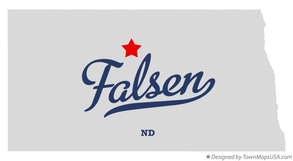 Map of Falsen North Dakota ND