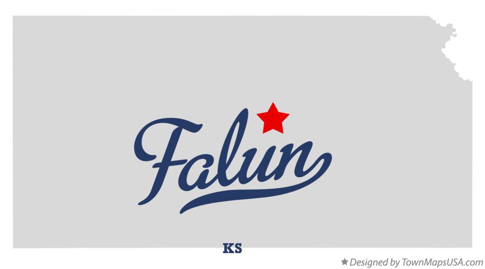 Map of Falun Kansas KS
