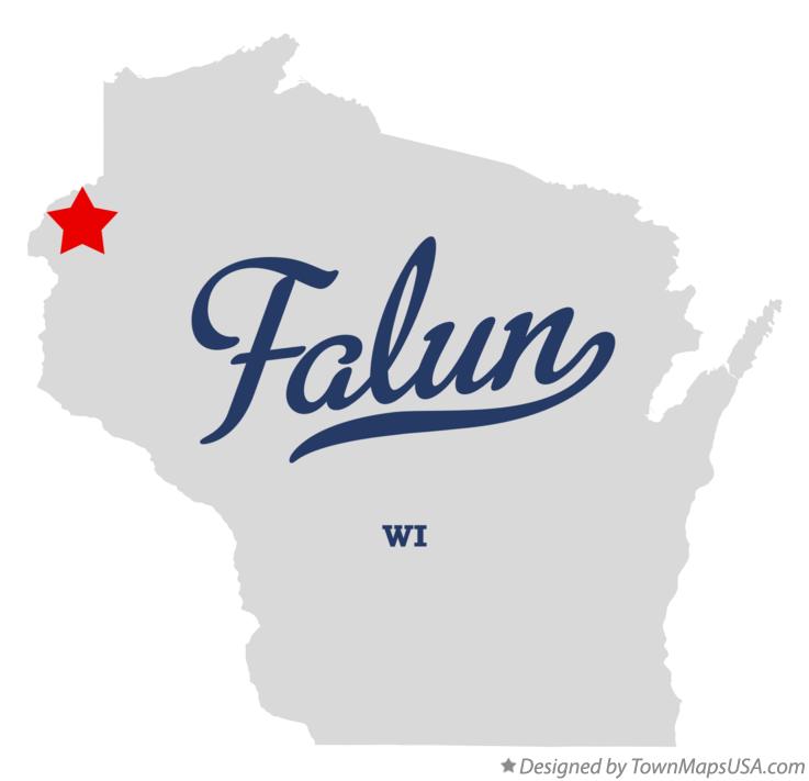 Map of Falun Wisconsin WI