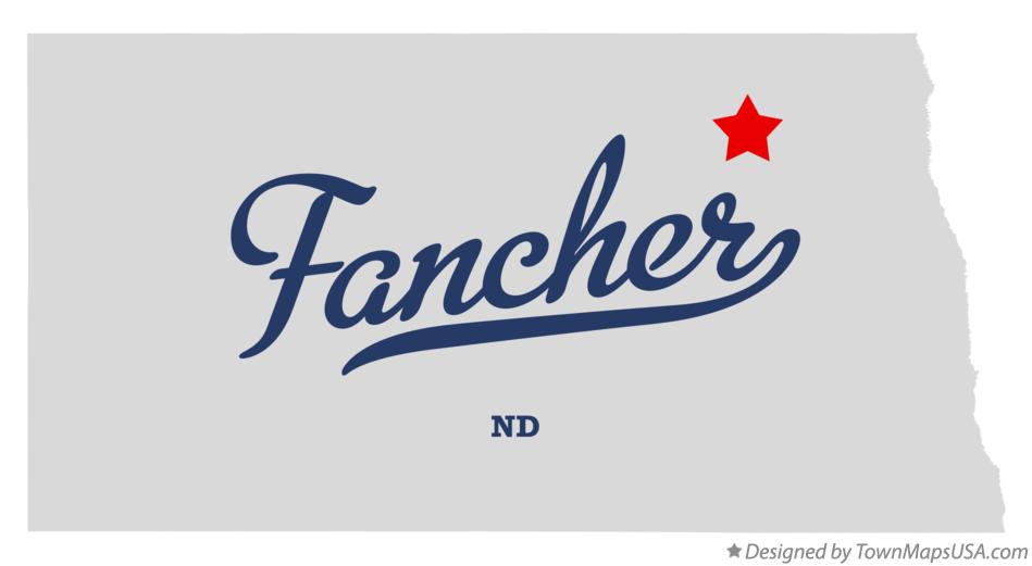 Map of Fancher North Dakota ND