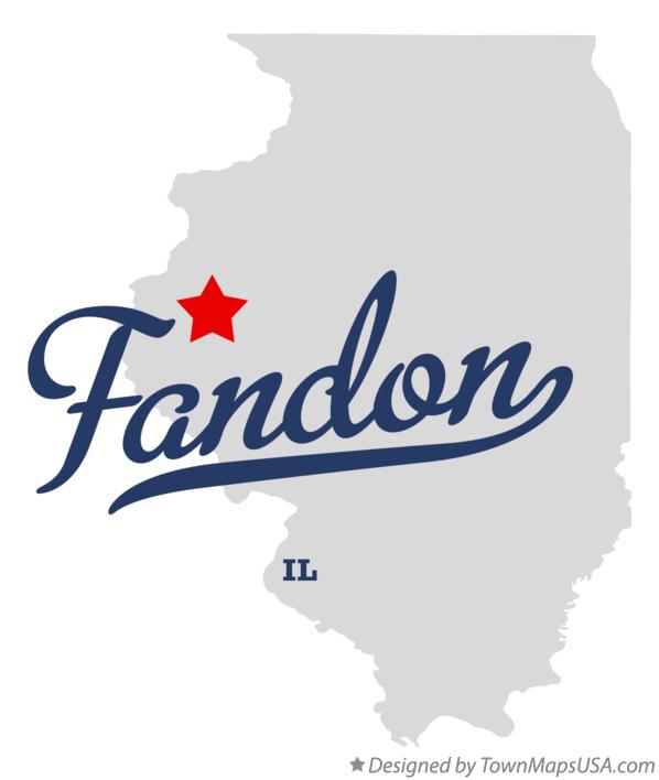 Map of Fandon Illinois IL