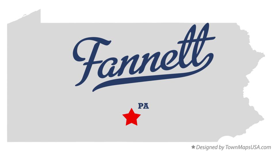 Map of Fannett Pennsylvania PA