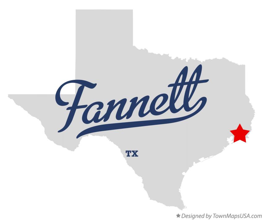 Map of Fannett Texas TX