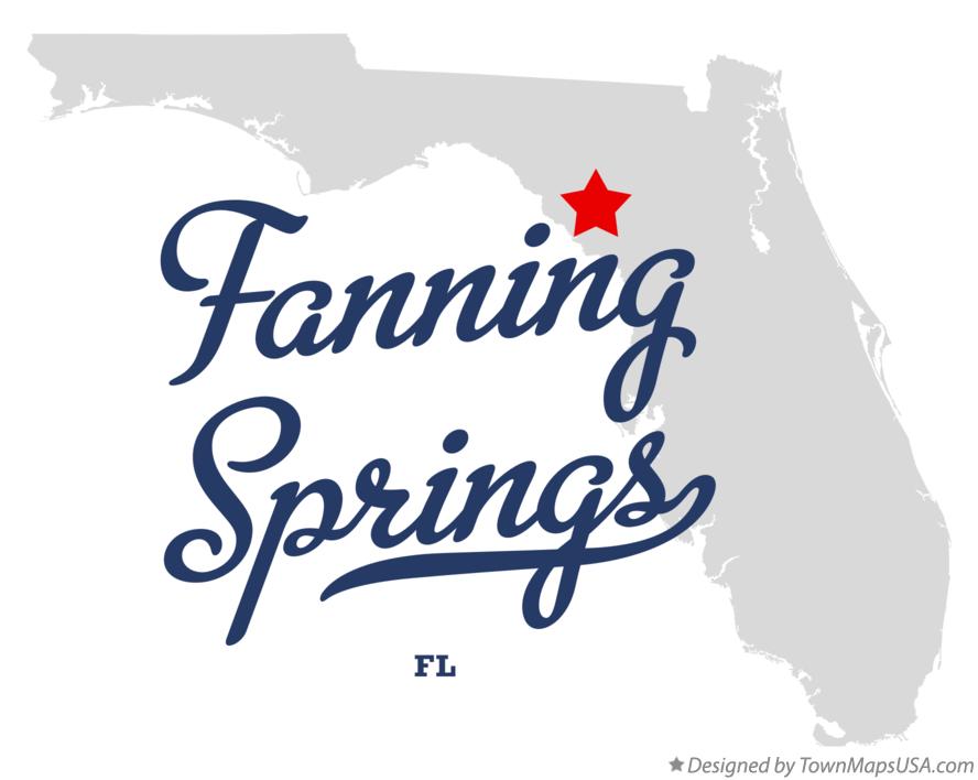 Map of Fanning Springs Florida FL