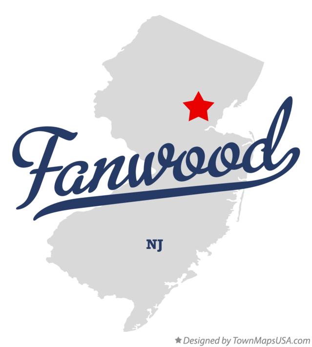 Map of Fanwood New Jersey NJ