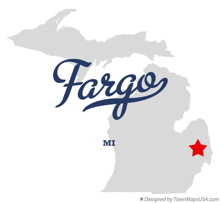 Map of Fargo Michigan MI