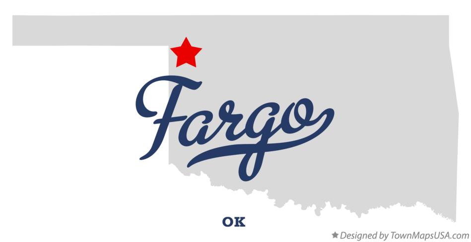 Map of Fargo Oklahoma OK