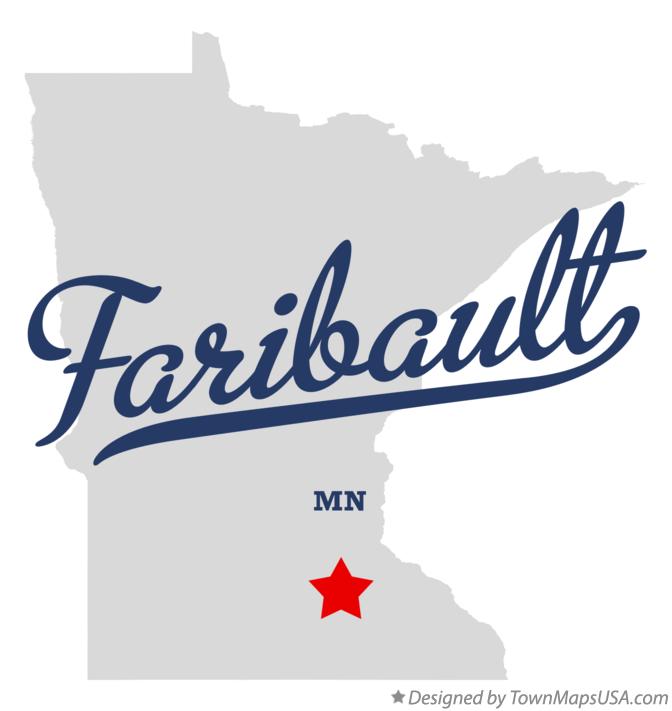 Map of Faribault Minnesota MN