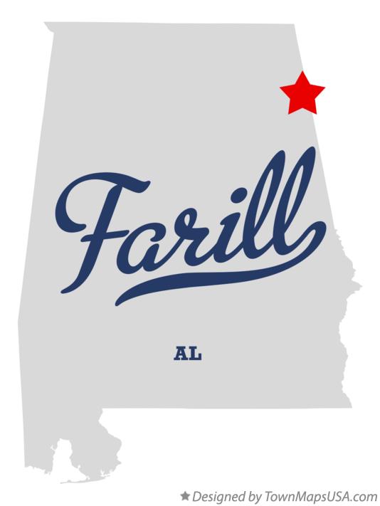 Map of Farill Alabama AL