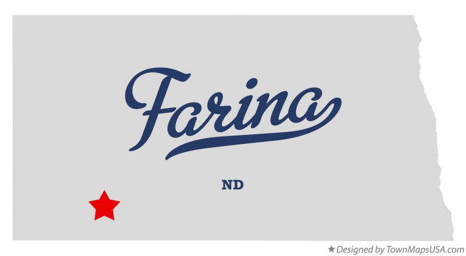 Map of Farina North Dakota ND