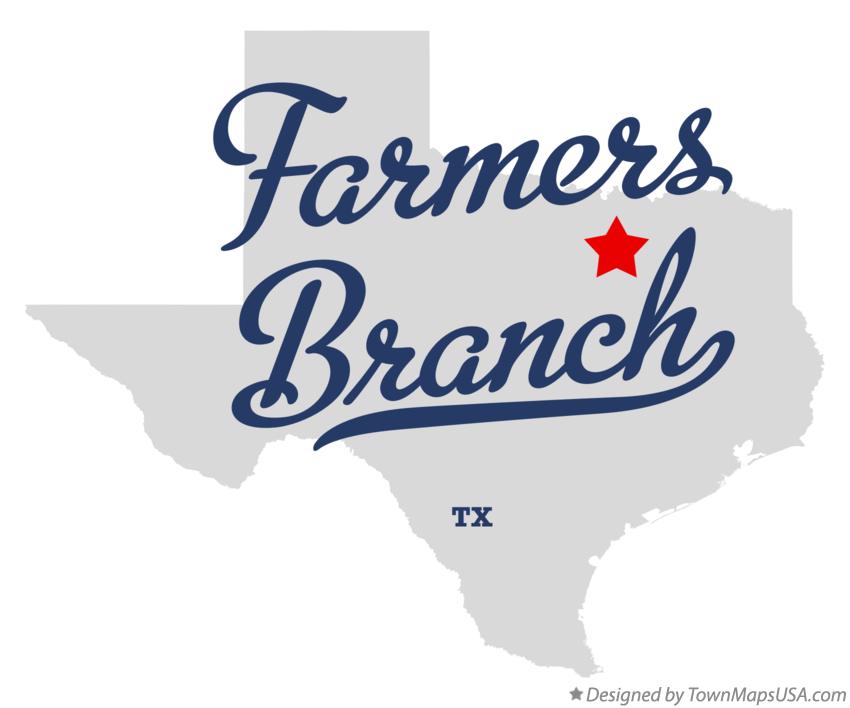 Map of Farmers Branch Texas TX