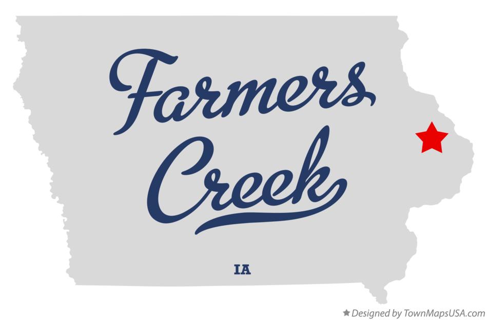 Map of Farmers Creek Iowa IA