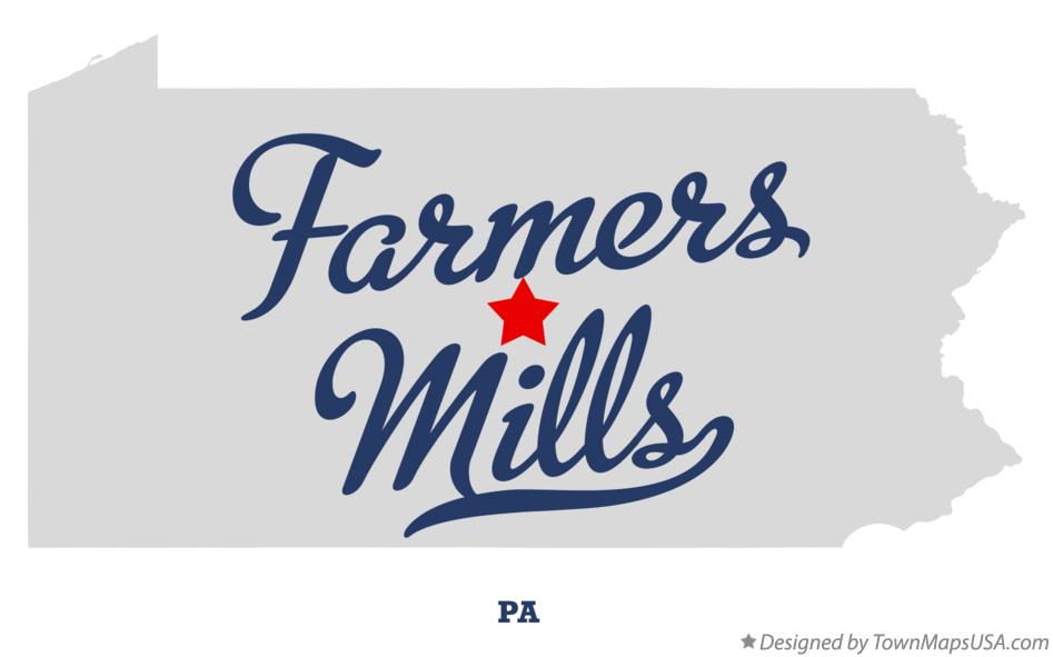 Map of Farmers Mills Pennsylvania PA