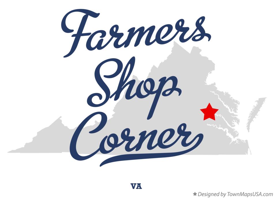 Map of Farmers Shop Corner Virginia VA