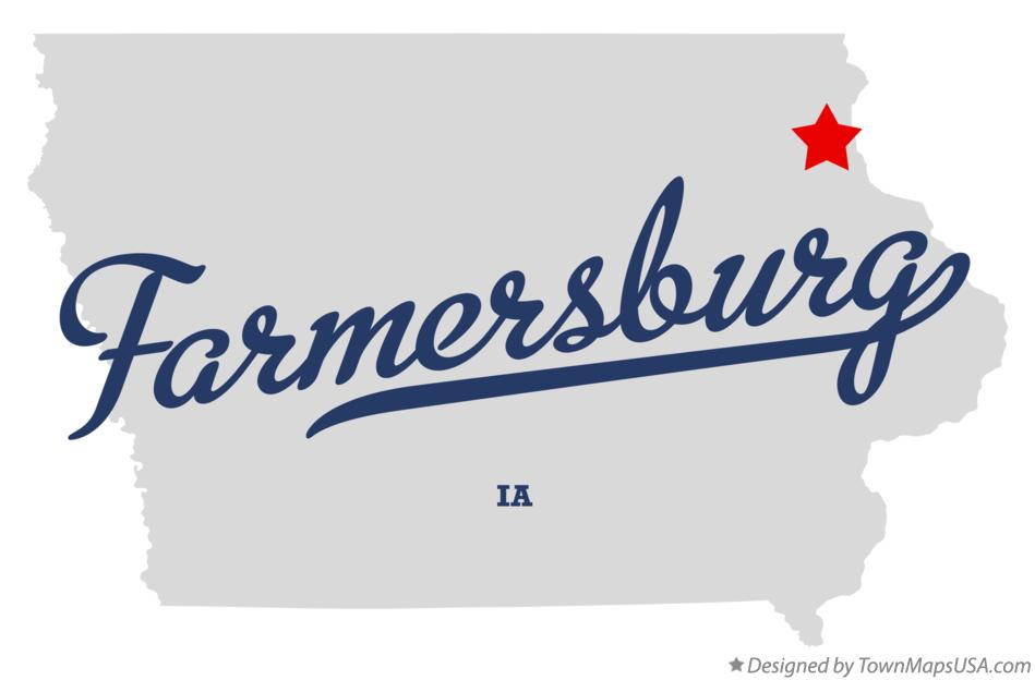 Map of Farmersburg Iowa IA