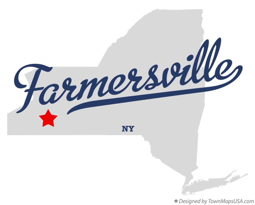 Map of Farmersville New York NY