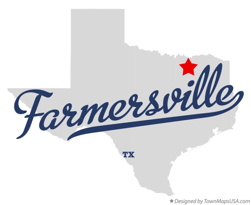 Map of Farmersville Texas TX