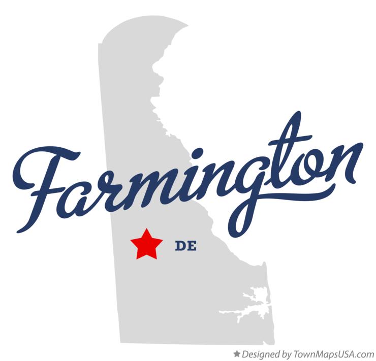 Map of Farmington Delaware DE