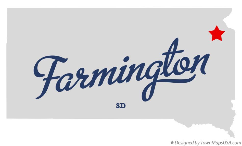 Map of Farmington South Dakota SD