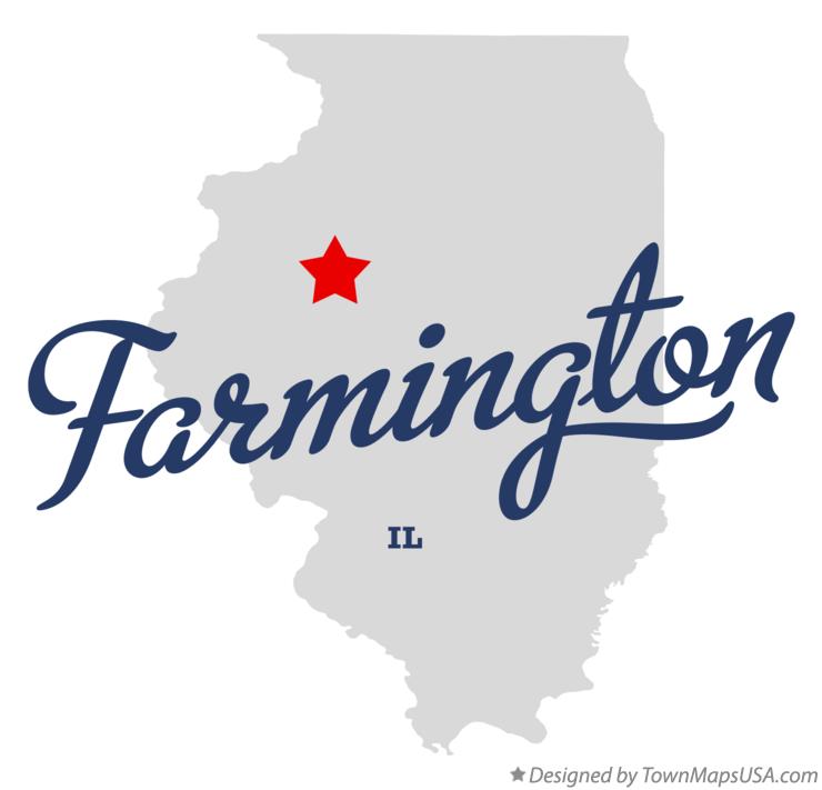 Map of Farmington Illinois IL