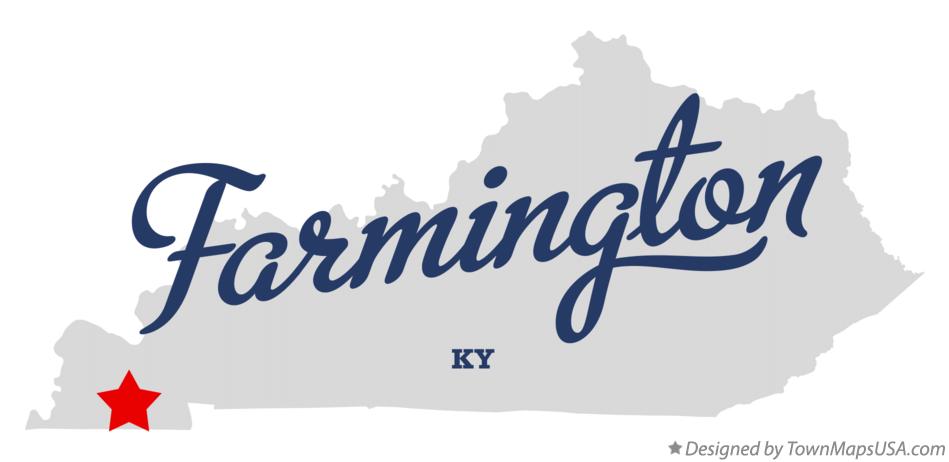 Map of Farmington Kentucky KY