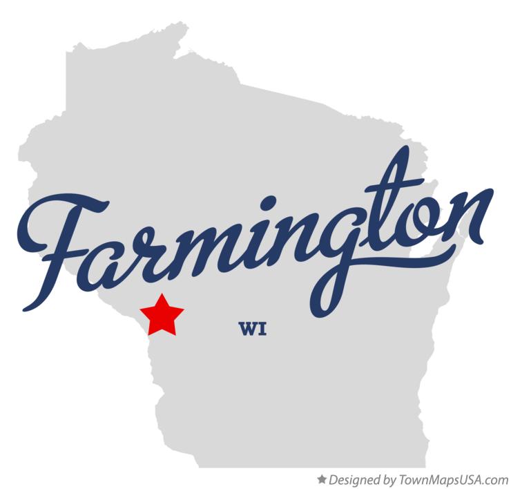 Map of Farmington Wisconsin WI