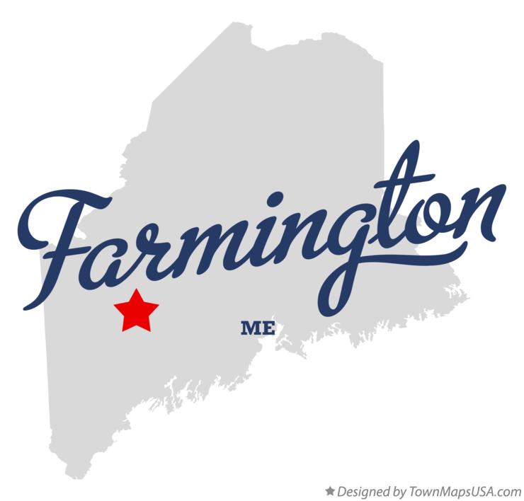 Map of Farmington Maine ME
