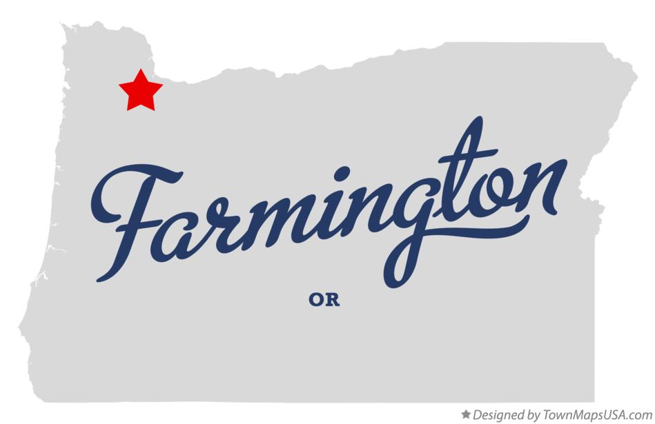 Map of Farmington Oregon OR
