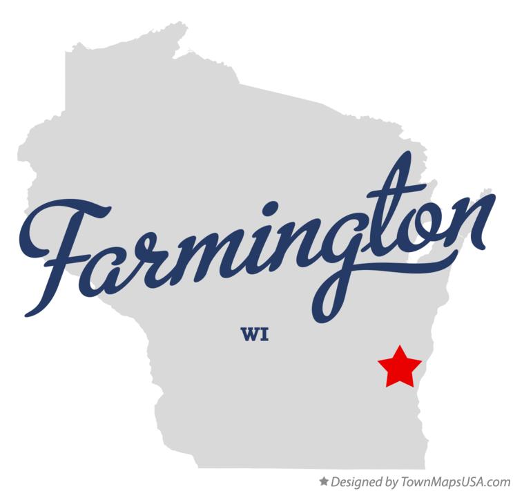 Map of Farmington Wisconsin WI