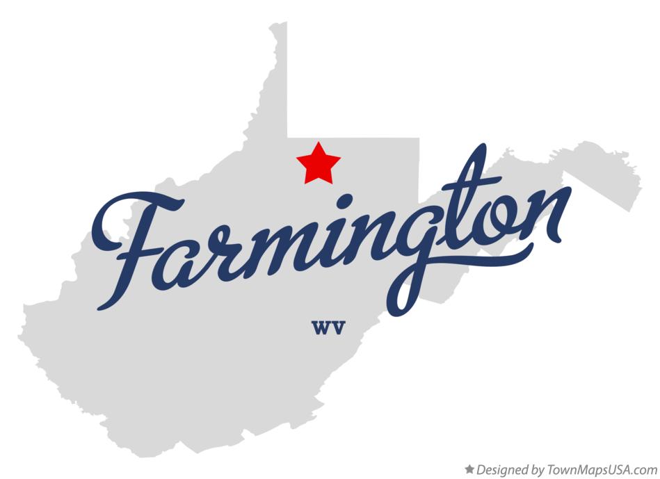 Map of Farmington West Virginia WV