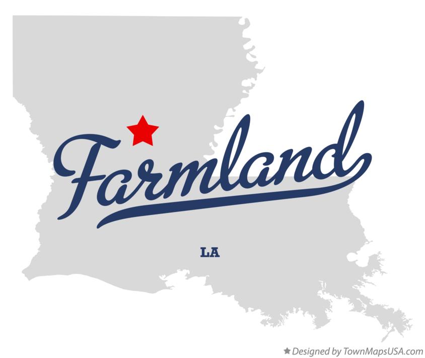 Map of Farmland Louisiana LA