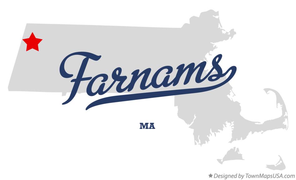 Map of Farnams Massachusetts MA